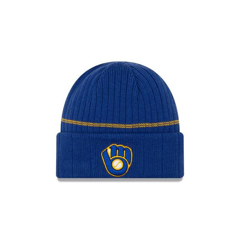 MLB Milwaukee Brewers Alt Sport Knit (VZM5397) - Blue New Era Beanies